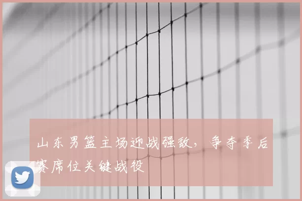山东男篮主场迎战强敌，争夺季后赛席位关键战役
